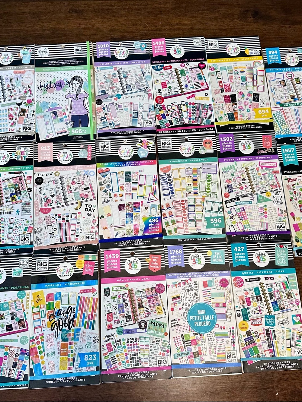 Huge Happy Planner Lot with 17 Sticker Books & Planner Accessories